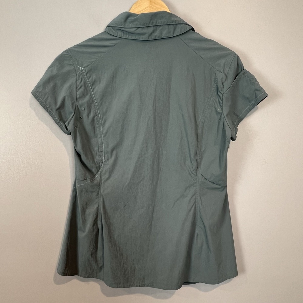 Mountain Hardwear Shirt Womens Small Short Sleeve Button Outdoor Lightweight - Picture 5 of 11